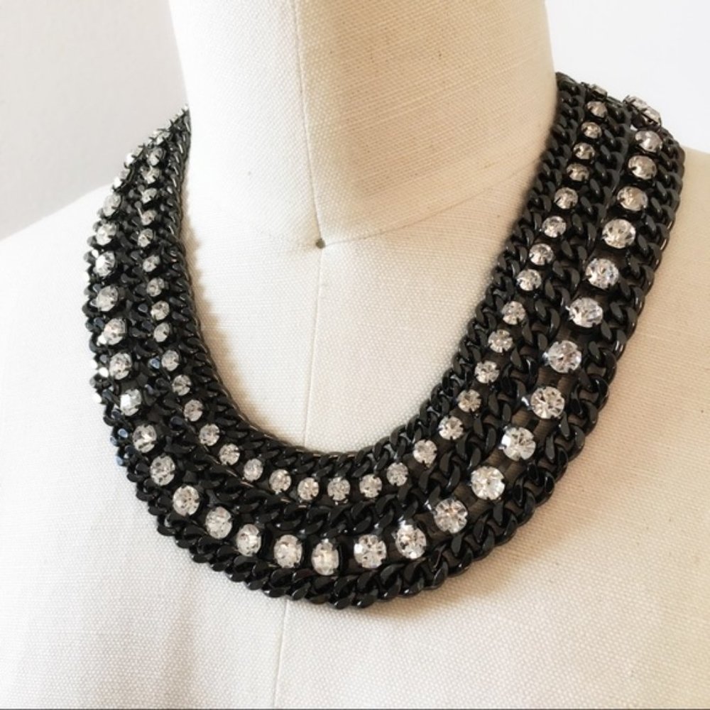 Chain and Rhinestone Necklace - Picture 6 of 7